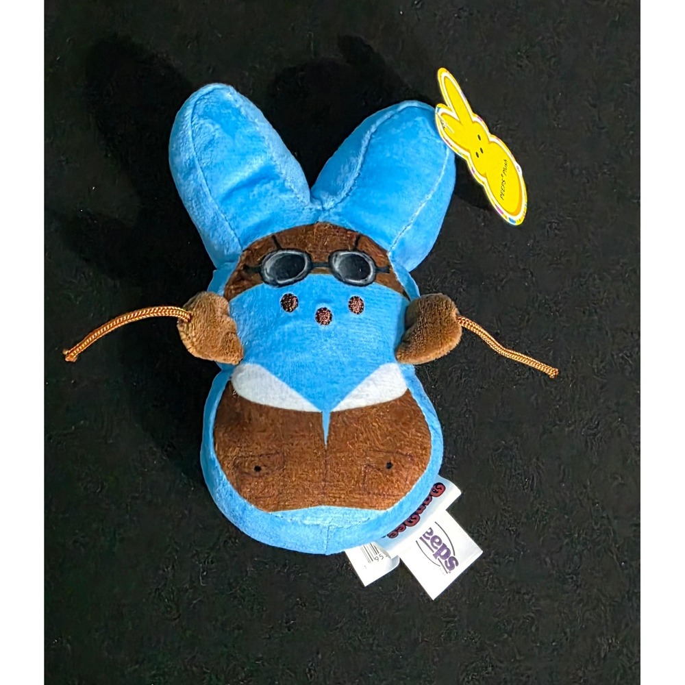 Peeps Dress Up Aviator Pilot Easter Plush NWT Blue 6"